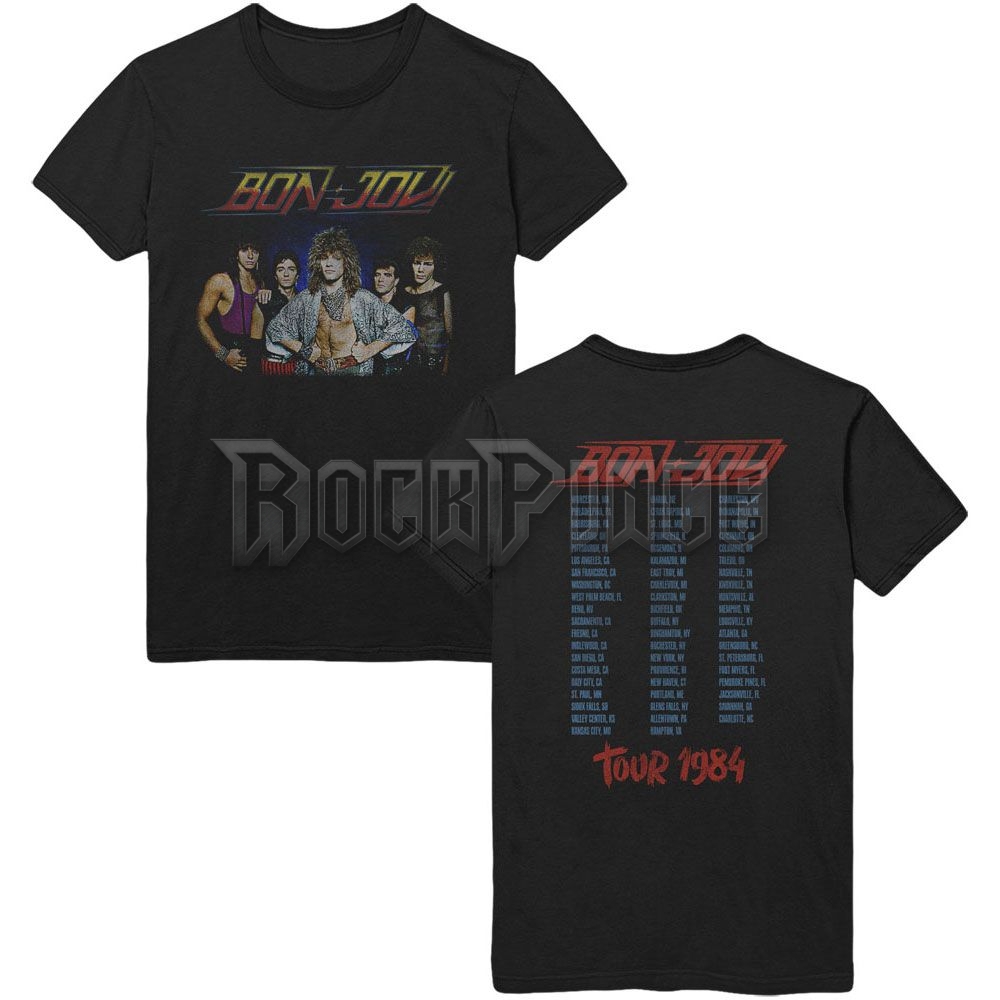 Bon Jovi - Tour '84 - unisex póló - BONJTS01MB