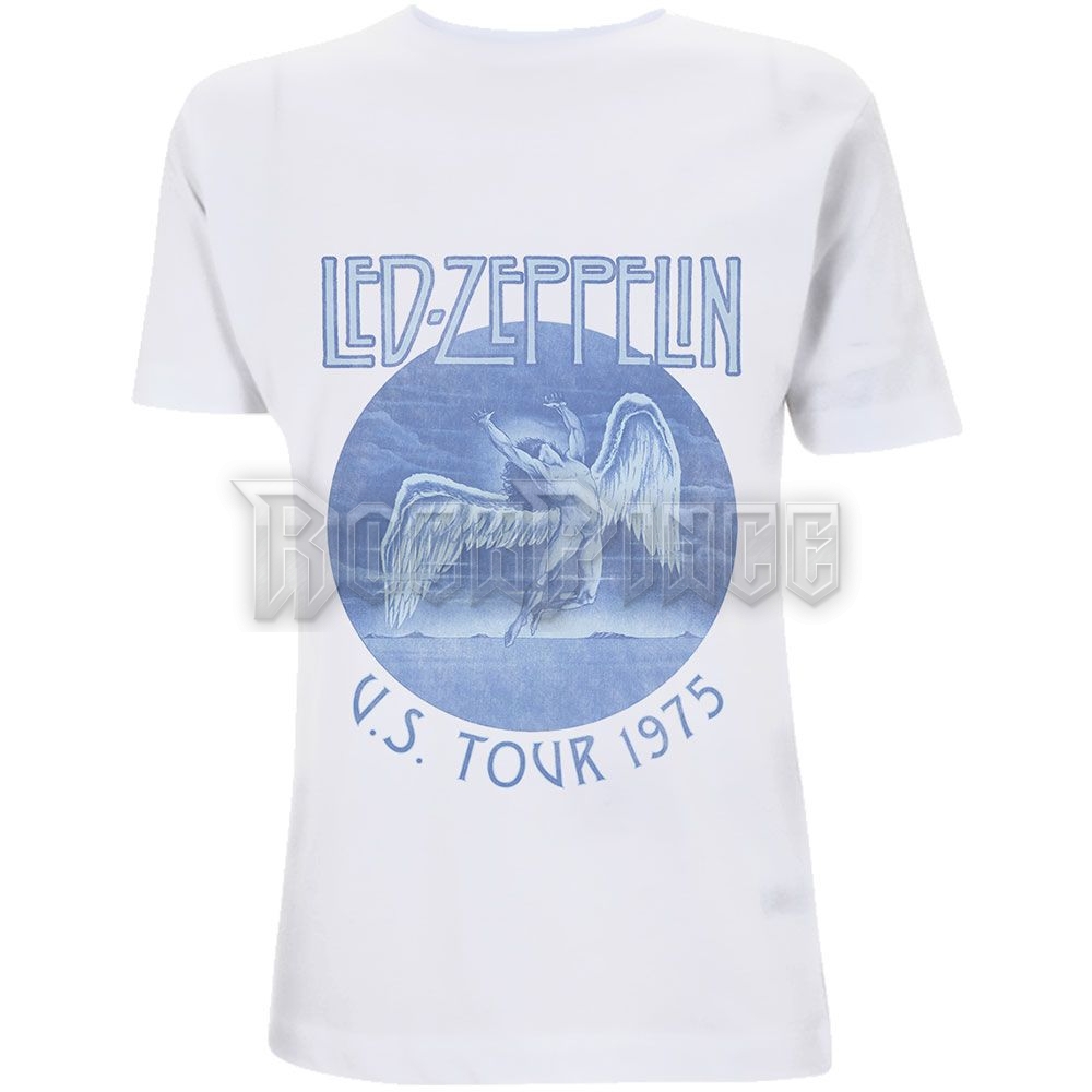 Led Zeppelin - Tour '75 Blue Wash - unisex póló - LZTS32MW / PHDLZETSWTOU
