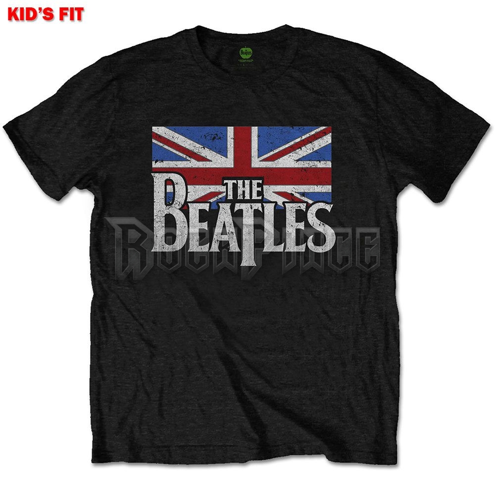 The Beatles - Dop T Logo & Vintage Flag - gyerek póló - BEATTEE407BB