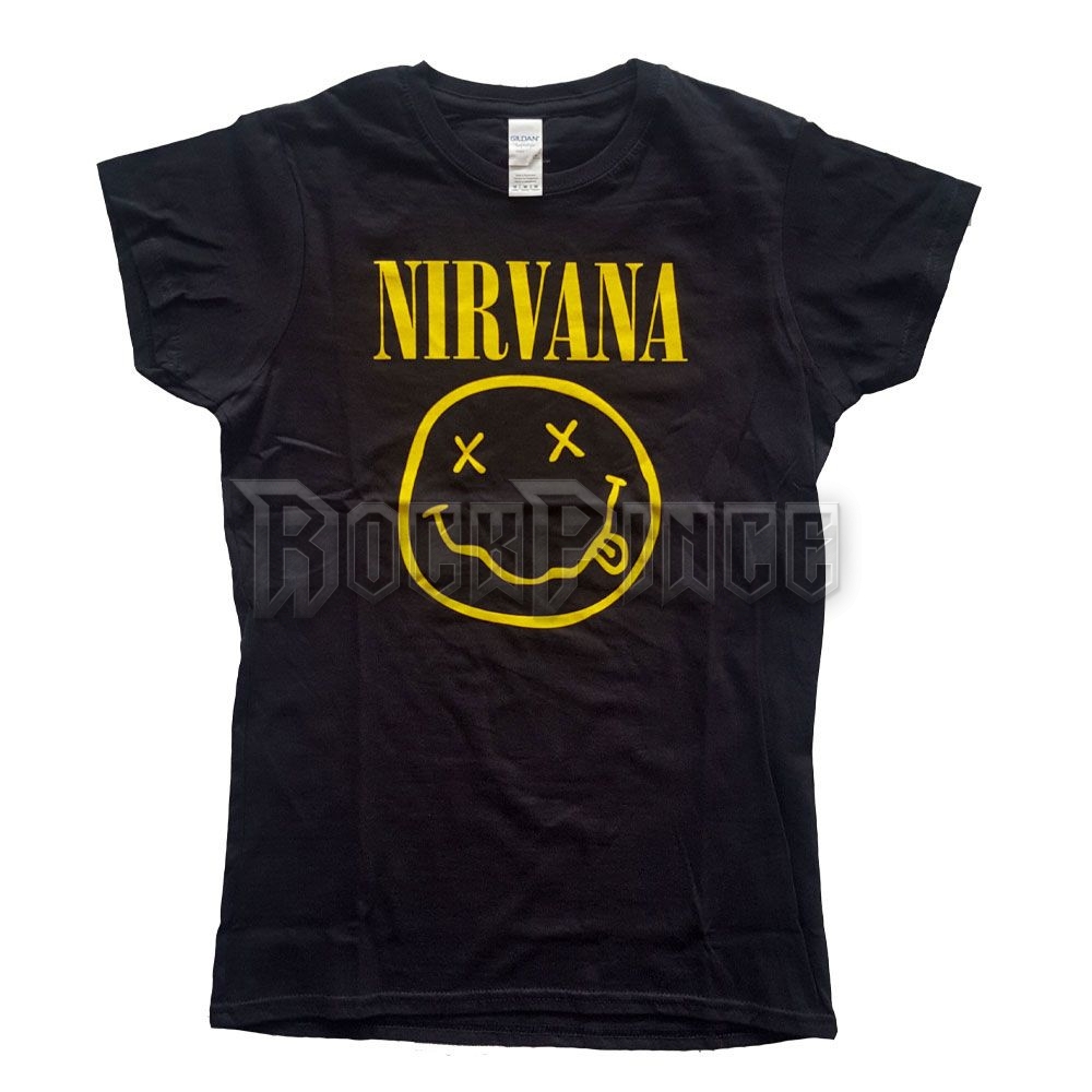 Nirvana - Yellow Happy Face - női póló - NIRVTS04LB