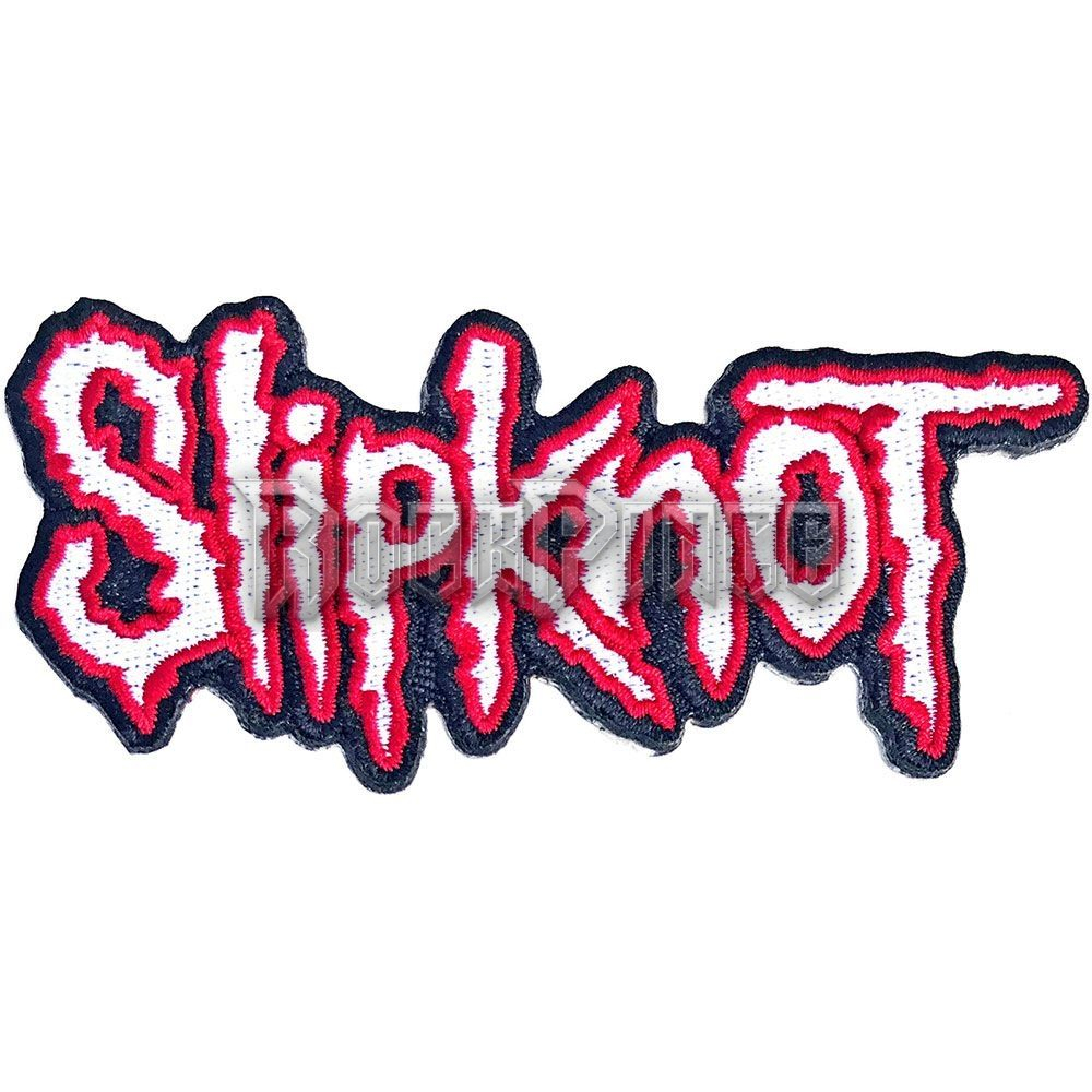 Slipknot - Cut-Out Logo Red Border - kisfelvarró - SKPAT10