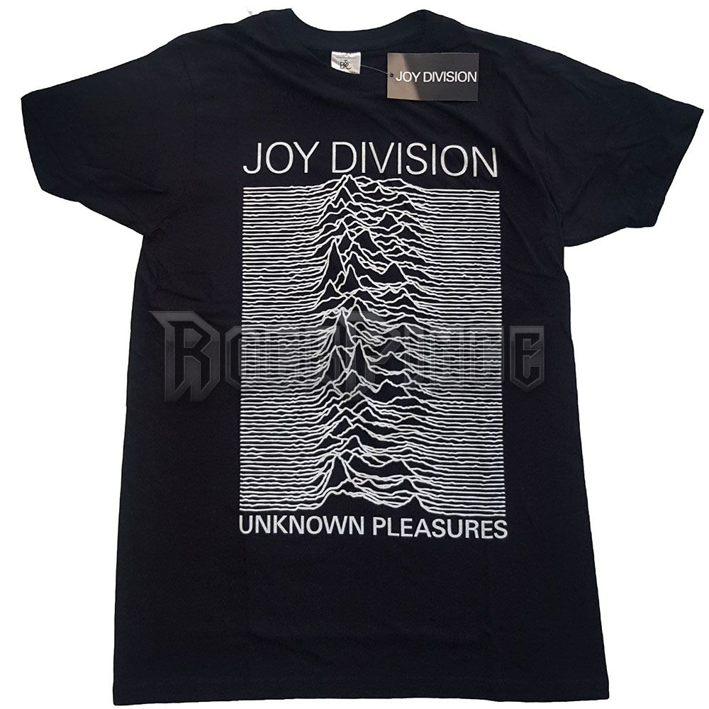 Joy Division - Unknown Pleasures White On Black - unisex póló - JDTS04MB