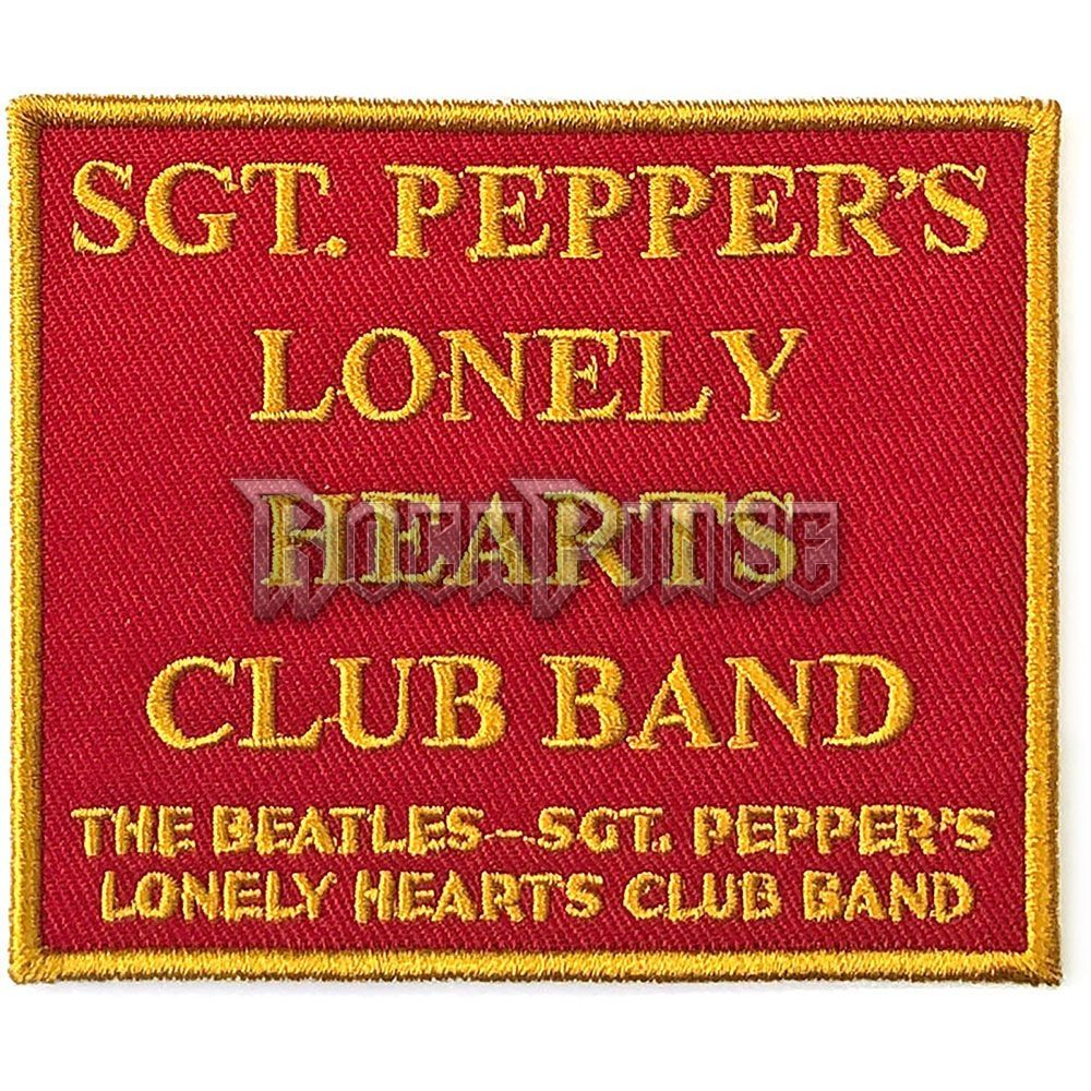 The Beatles - Sgt. Pepper's….Red - kisfelvarró - BEATSONGPAT10R
