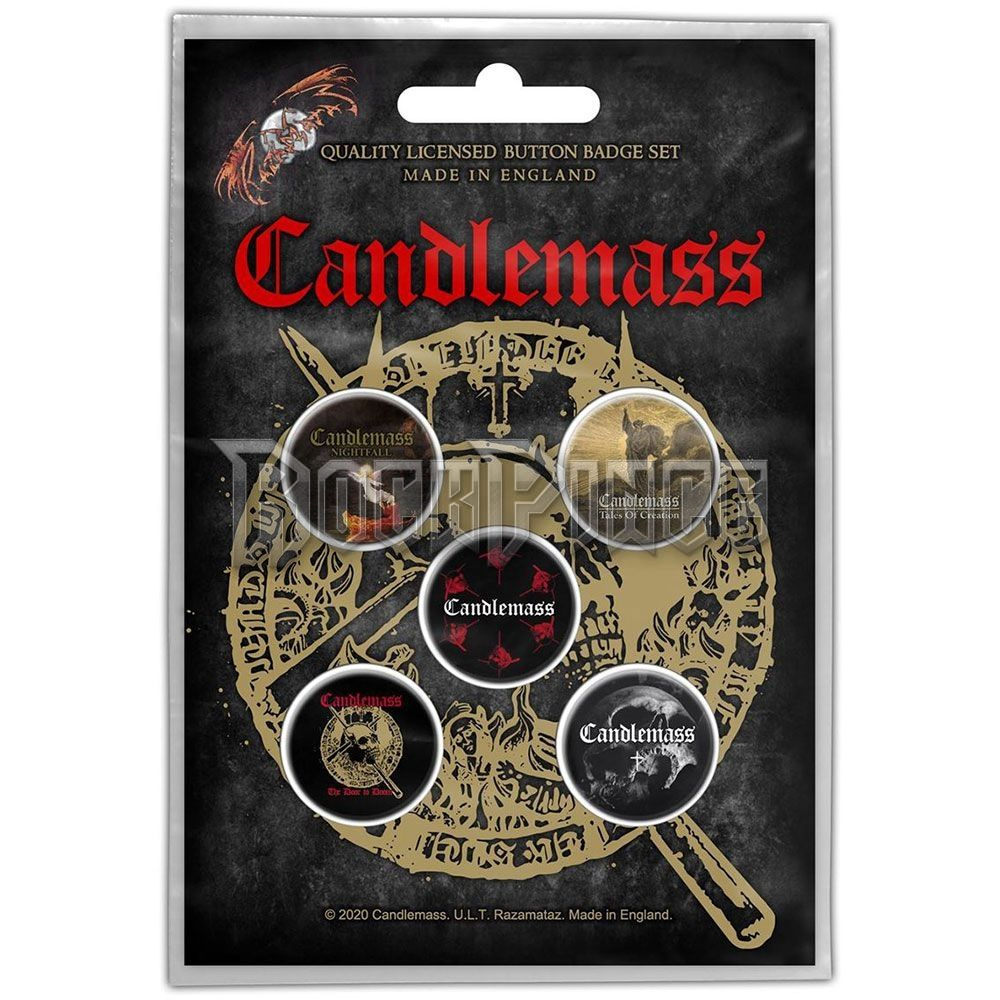 Candlemass - The Door to Doom - 5 db-os kitűző szett - BB081