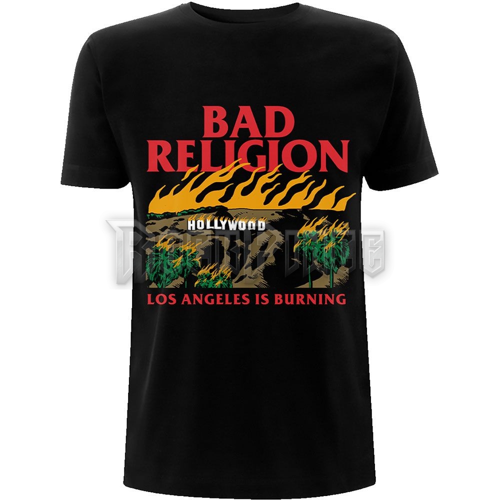 Bad Religion - Burning Black - unisex póló - BRTS01MB / PHDBADTSBBUR