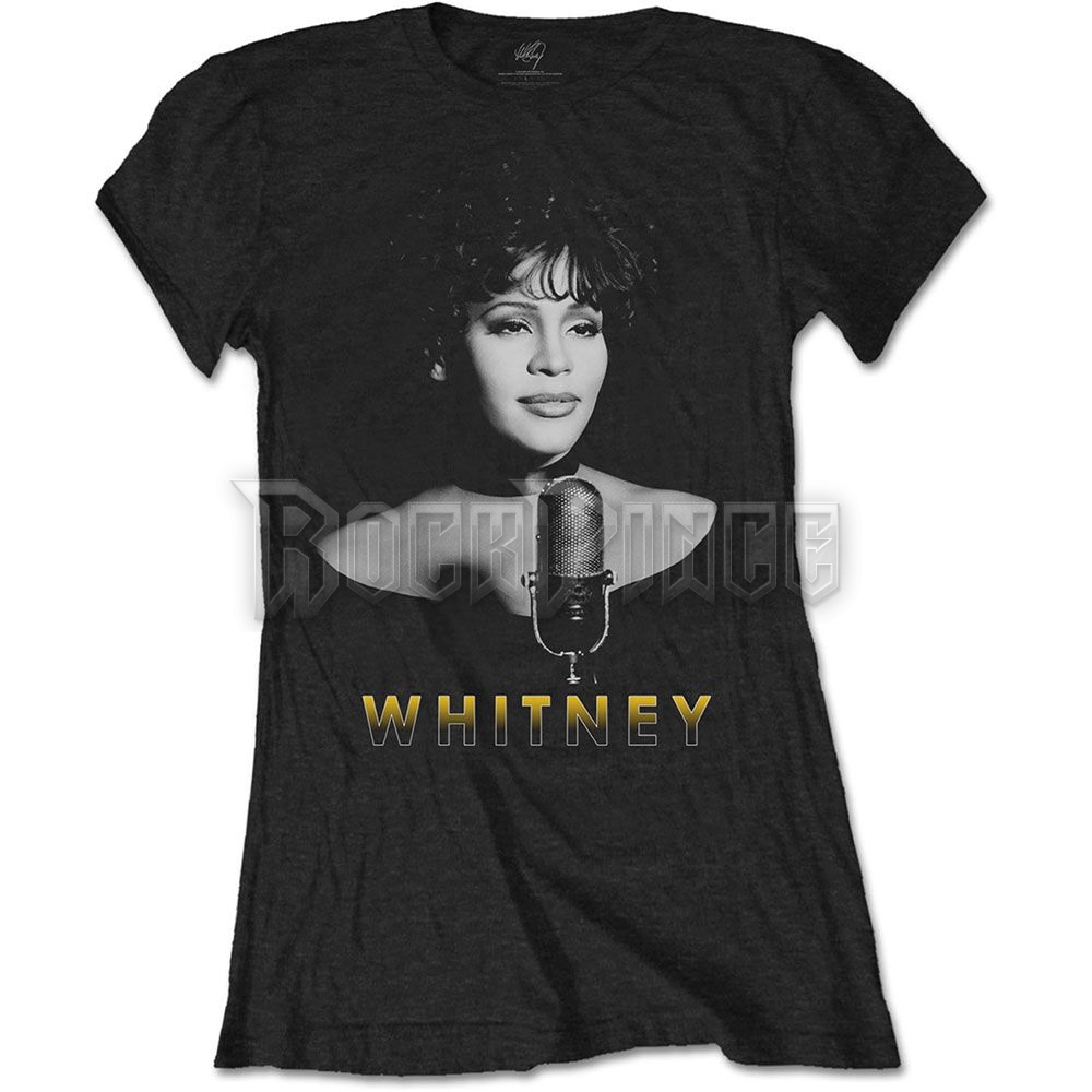 Whitney Houston - Black & White Photo - női póló - WHITTS01LB