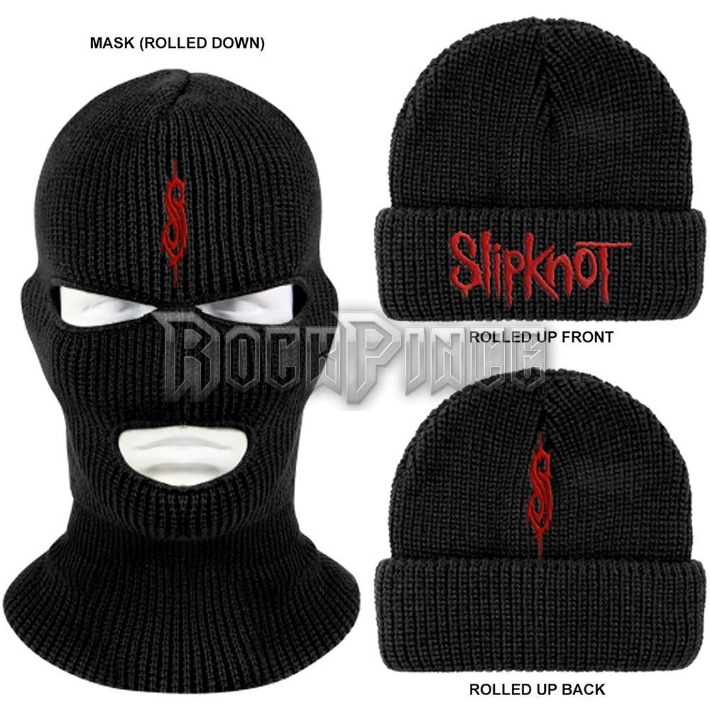 Slipknot - Logo - maszkos kötött sapka - SKMASKBEAN01B