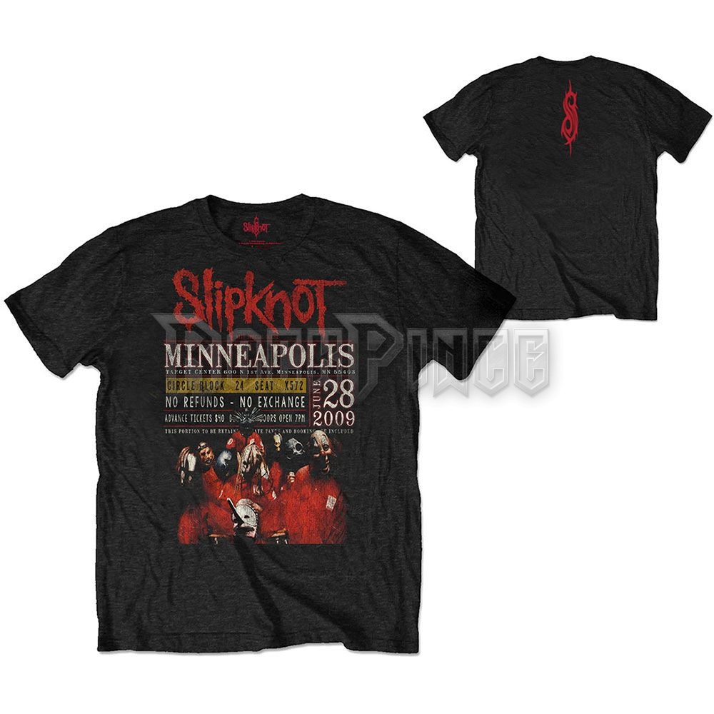 Slipknot - Minneapolis '09 - unisex póló (környezetbarát) - SKECOTS01MB
