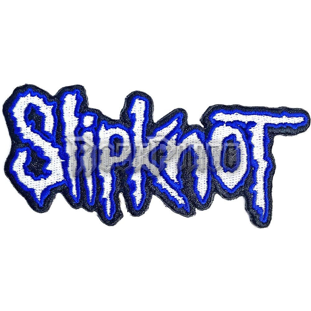 Slipknot - Cut-Out Logo Blue Border - kisfelvarró - SKPAT09