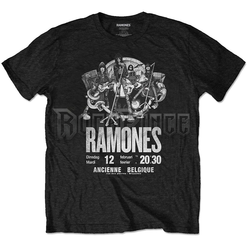 Ramones - Belgique - unisex póló (környezetbarát) - RAECOTS01MB
