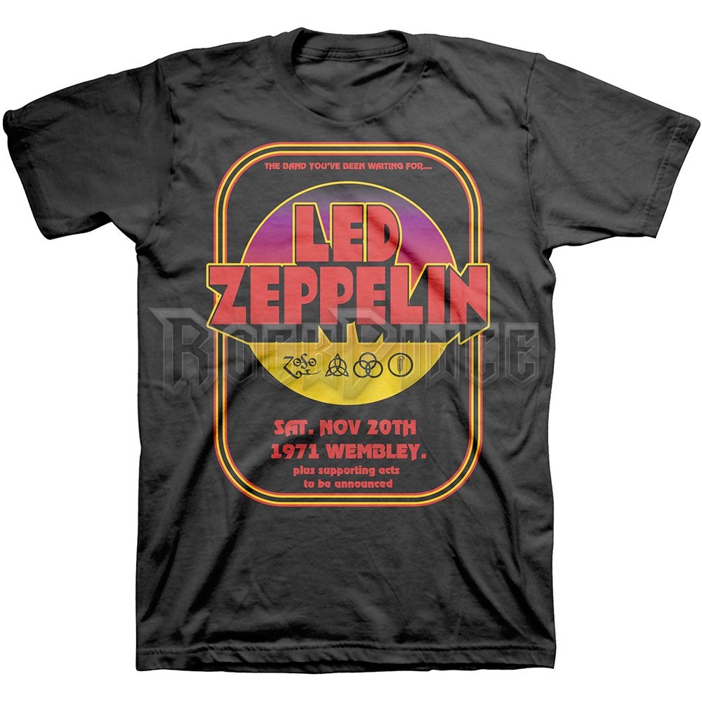 Led Zeppelin - 1971 Wembley - unisex póló - LZTS24MB