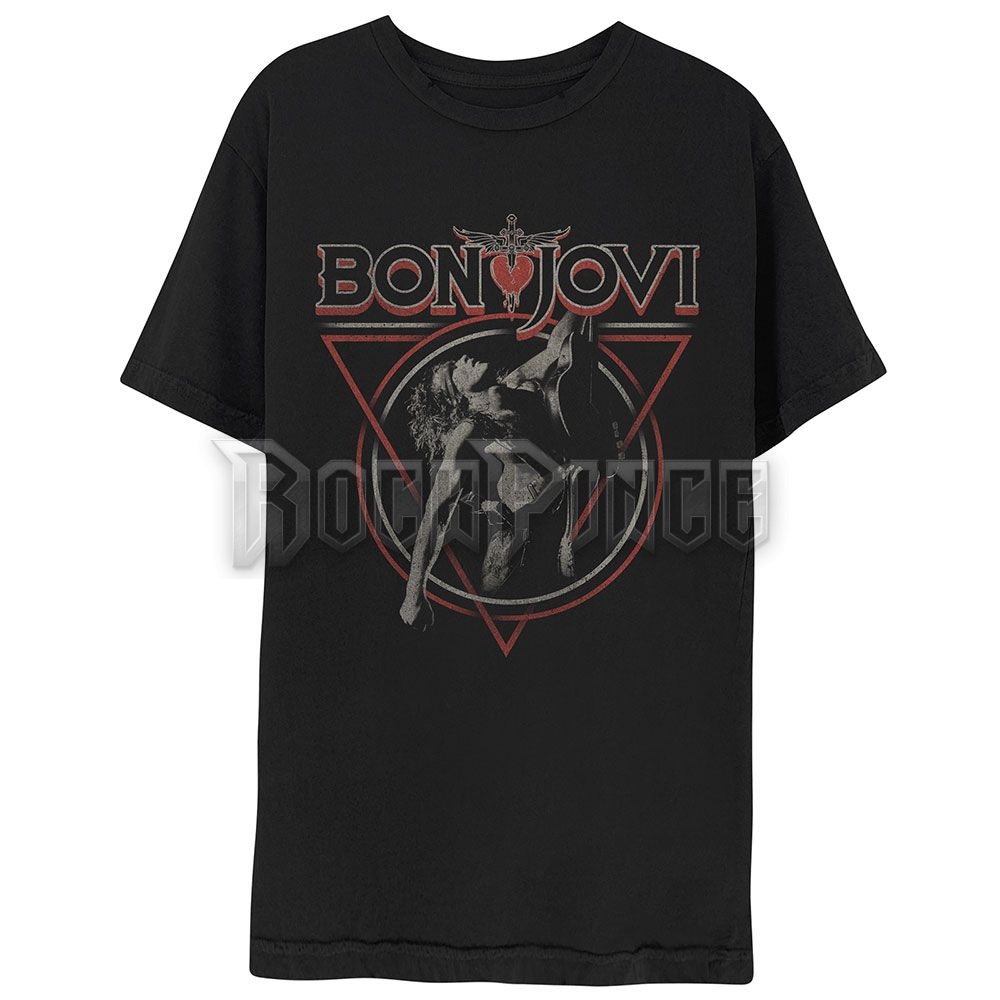 Bon Jovi - Triangle Overlap - unisex póló - BONJTS02MB