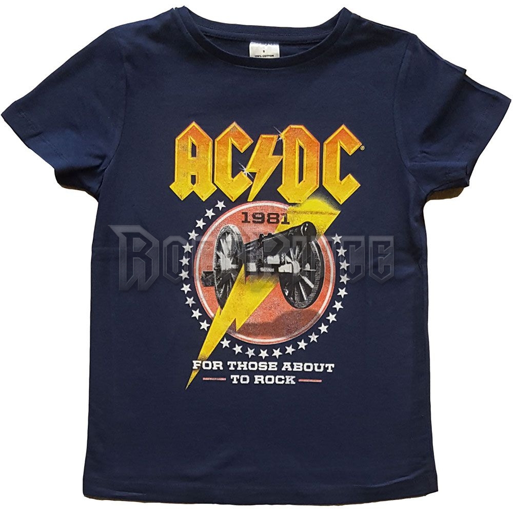AC/DC - For Those About To Rock '81 - gyerek póló - ACDCTS75BN