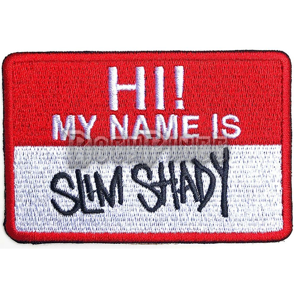 Eminem - Slim Shady Name Badge - kisfelvarró - EMPAT02