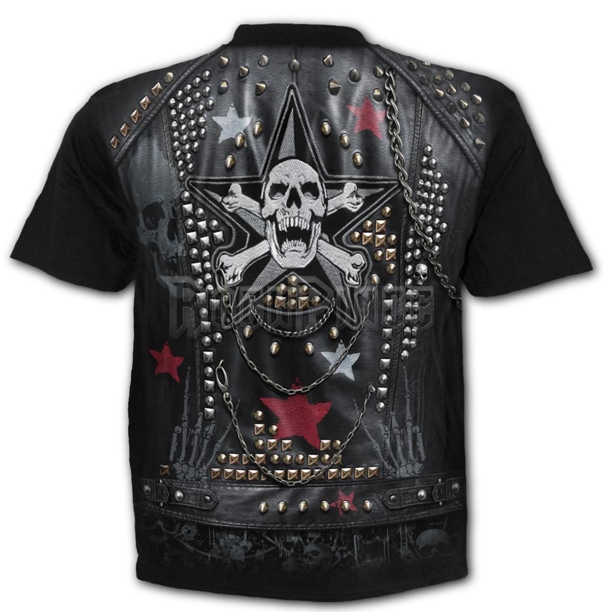 GOTH METAL - Allover T-Shirt Black - W034M105