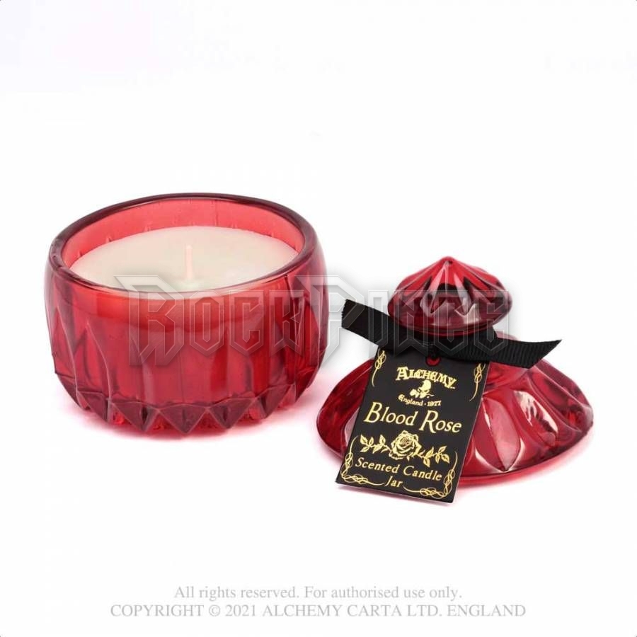 Alchemy - Vintage Scented Candle Jar - Blood Rose (Round) - illatgyertya üvegtégelyben SCJ9