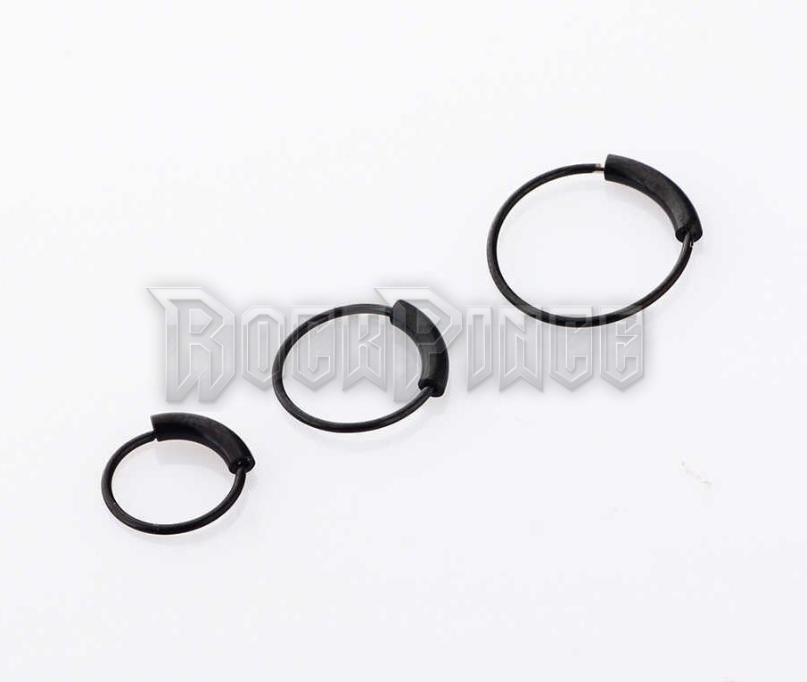 Black Continuous Hoop Ring - piercing