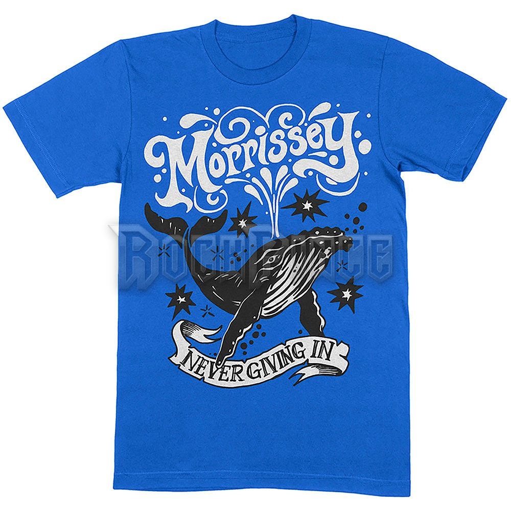 MORRISSEY - NEVER GIVING IN/WHALE - unisex póló - MORTS08MBL