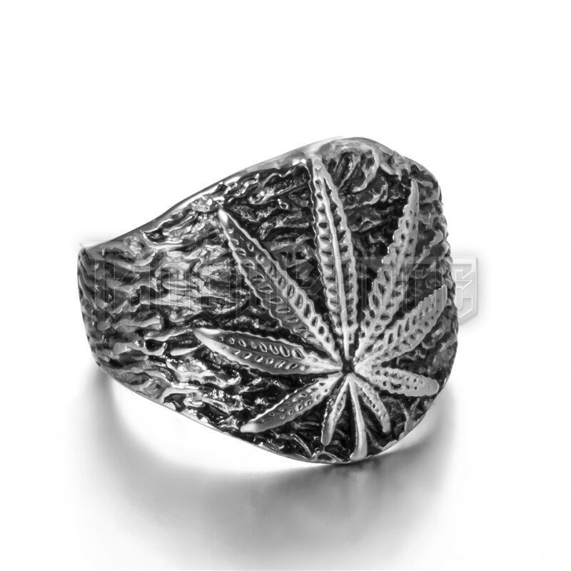 Marijuana Leaf - acél gyűrű