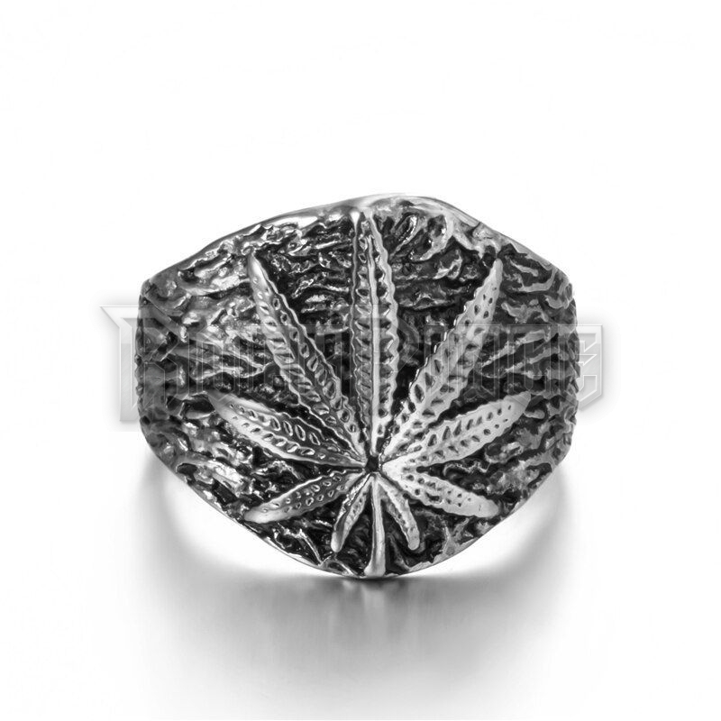 Marijuana Leaf - acél gyűrű