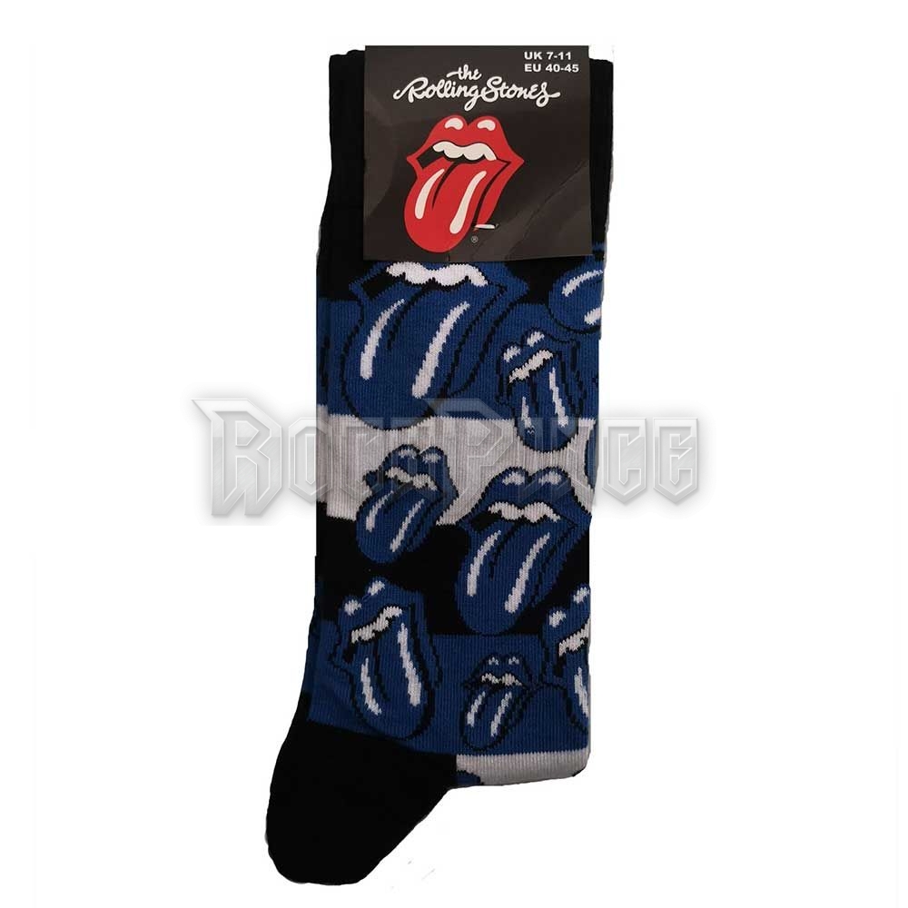 THE ROLLING STONES - BLUE TONGUES - unisex boka zokni (egy méret: 40-45) - RSSCK07MBL