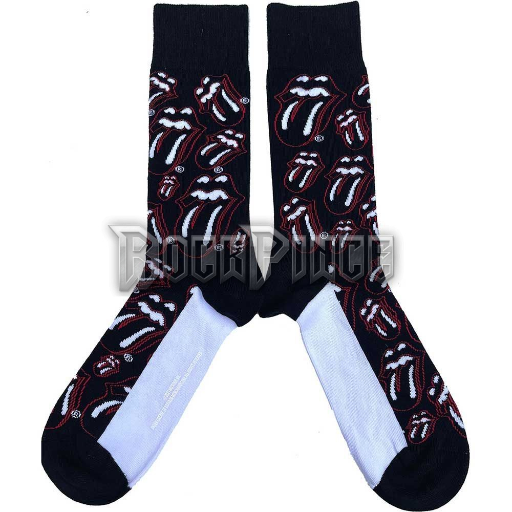 THE ROLLING STONES - OUTLINE TONGUES - unisex boka zokni (egy méret: 40-45) - RSSCK06MB