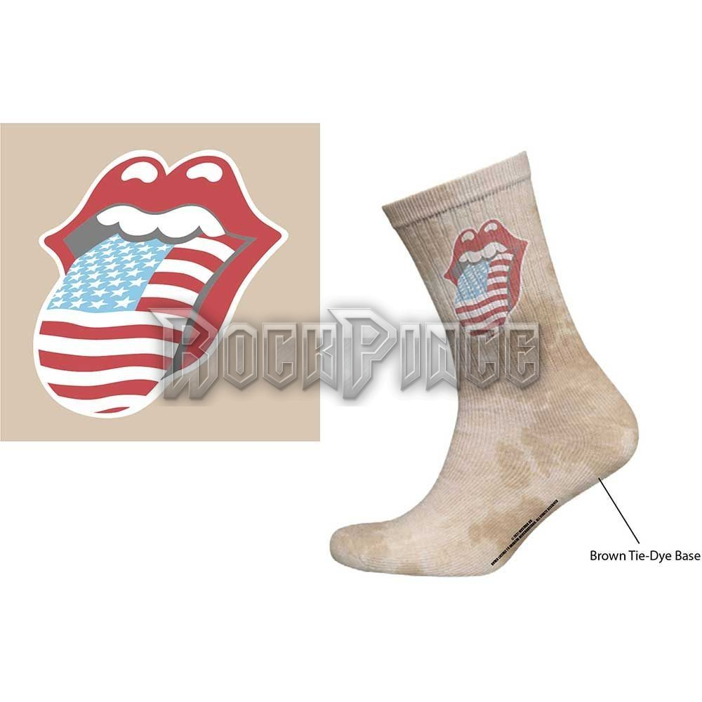 THE ROLLING STONES - US TONGUE - unisex boka zokni (egy méret: 40-45) - RSSCK10MNAT