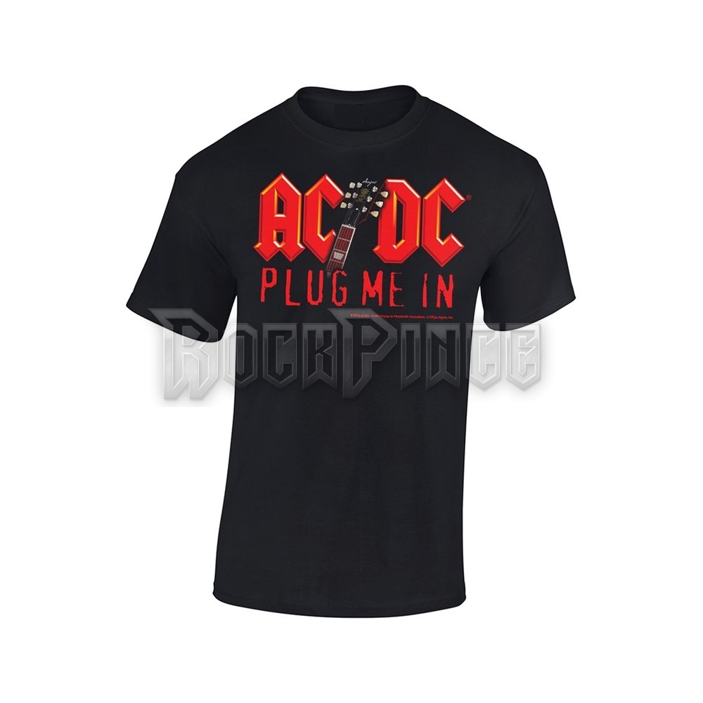 AC/DC - PLUG ME IN WITH ANGUS YOUNG - Unisex póló - ACTS050012