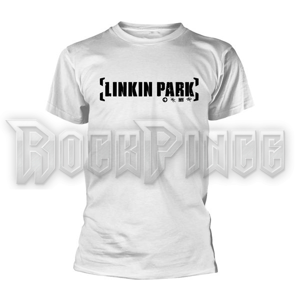 LINKIN PARK - BRACKET LOGO (WHITE) - Unisex póló - PHD12073