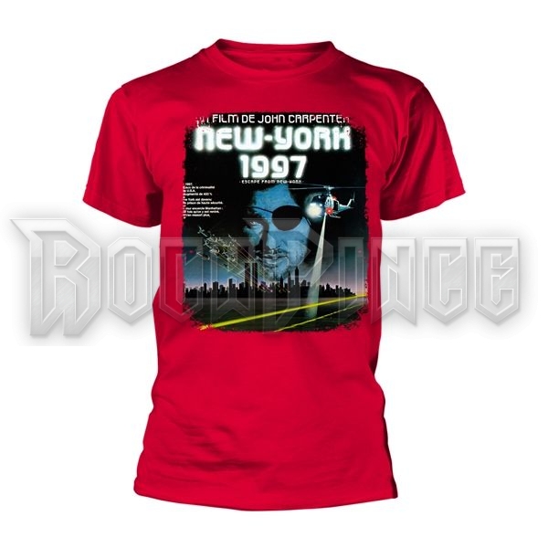 ESCAPE FROM NEW YORK - FRENCH POSTER (RED) - Unisex póló - PH12369