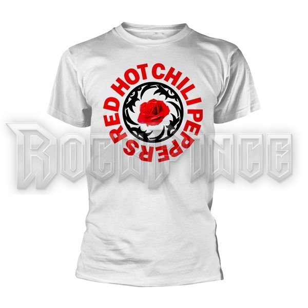RED HOT CHILI PEPPERS - ROSE BSSM CIRCLE (WHITE) - Unisex póló - PHDRHCTSWROS