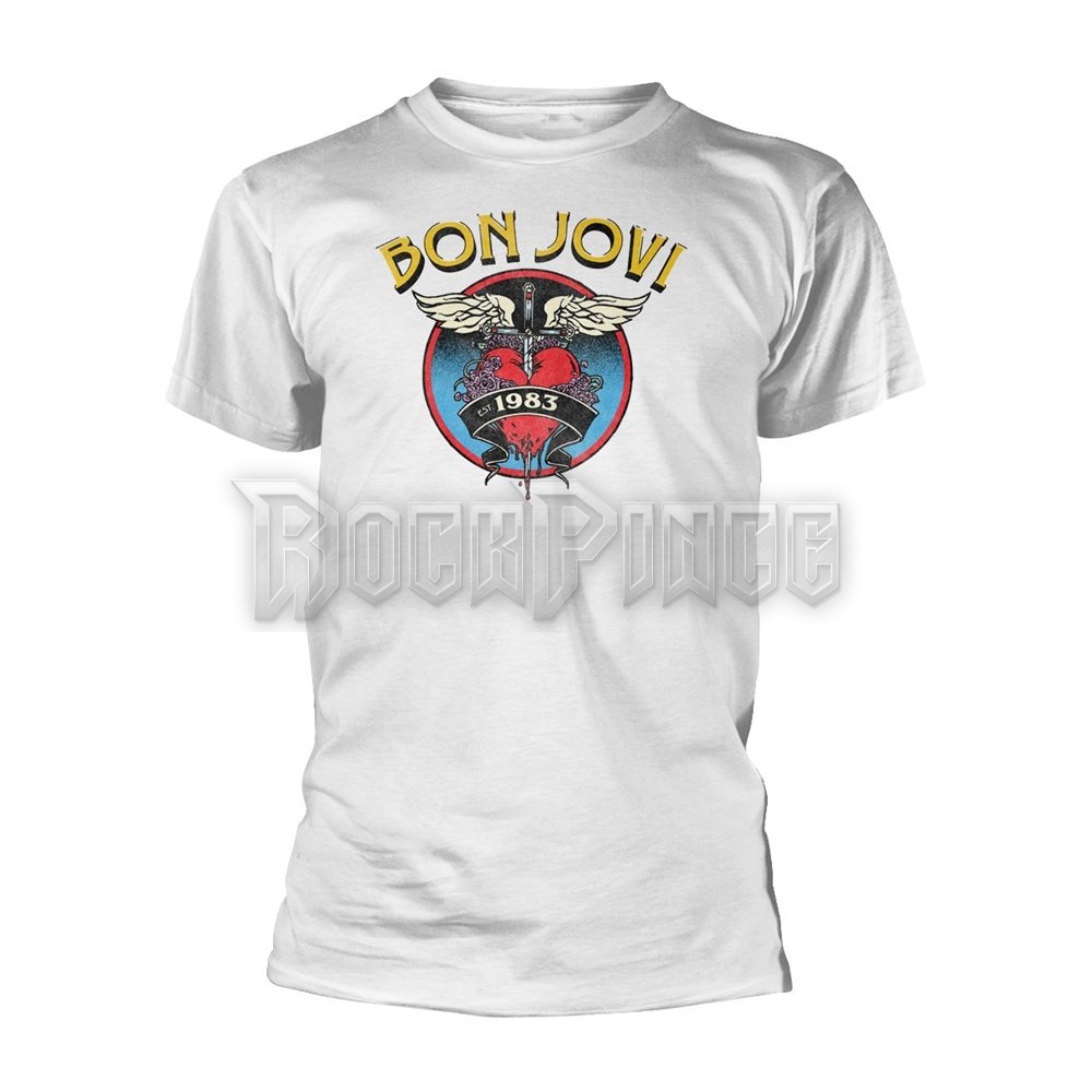 BON JOVI - HEART '83 - Unisex póló - RTBON0004