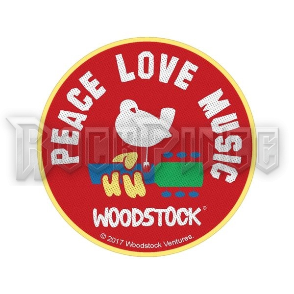 WOODSTOCK - PEACE LOVE MUSIC - kisfelvarró - SP2925