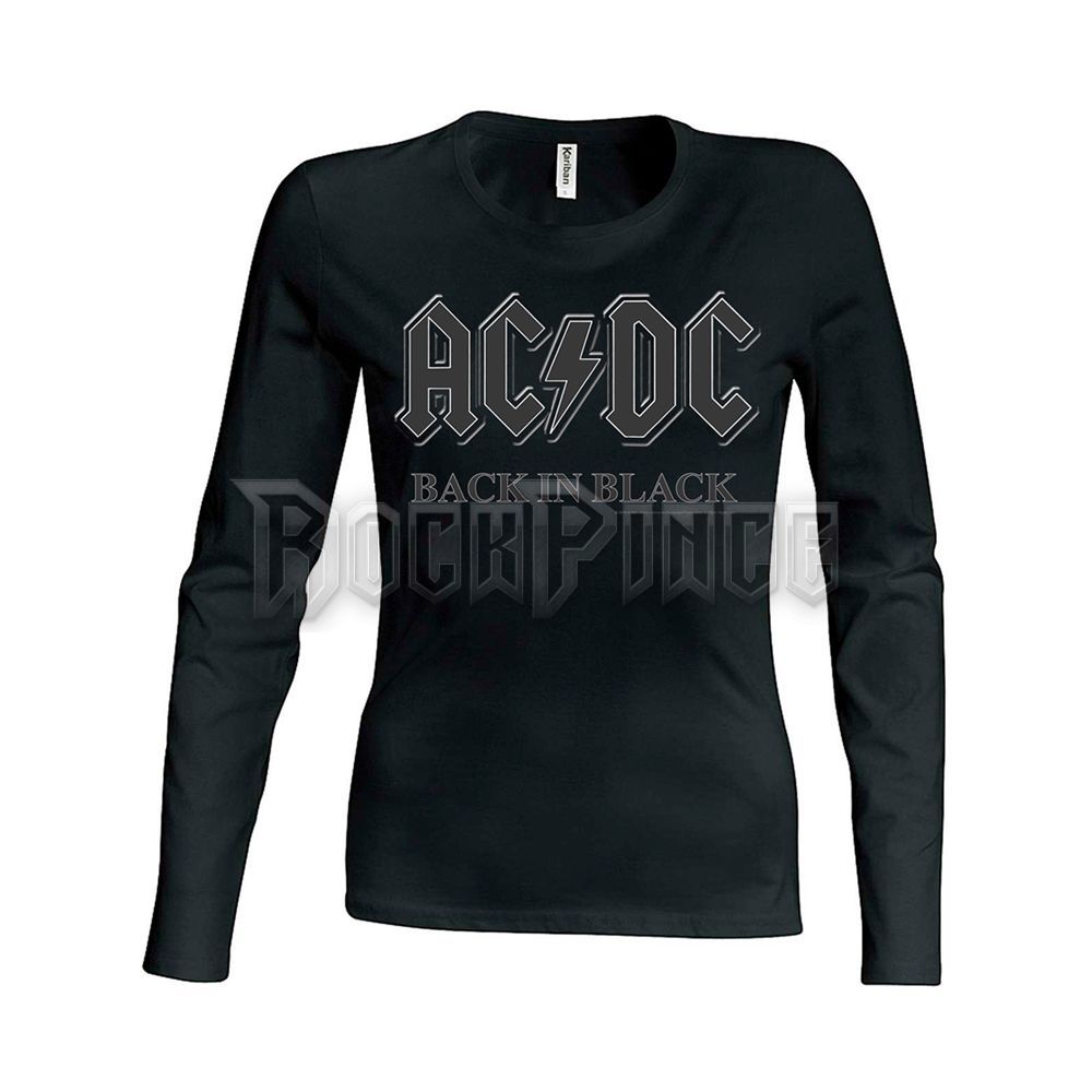 AC/DC - BACK IN BLACK - Női hosszú ujjú póló - ACGS05001G