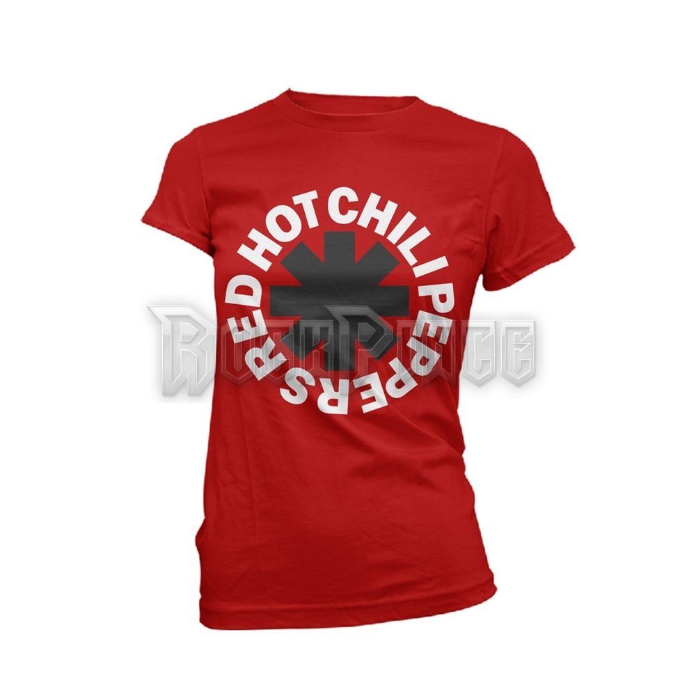 RED HOT CHILI PEPPERS - CLASSIC B&W ASTERISK (RED) - Női póló - PHDRHCGSRCLA
