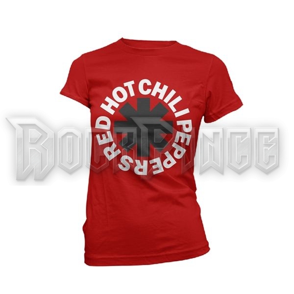 RED HOT CHILI PEPPERS - CLASSIC B&W ASTERISK (RED) - Női póló - PHDRHCGSRCLA