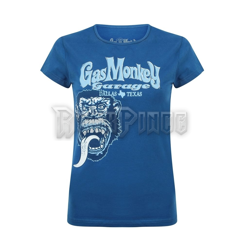 GAS MONKEY GARAGE - TONAL MONKEY CLASSIC (BLUE) - Női póló - GMGTSW05103X