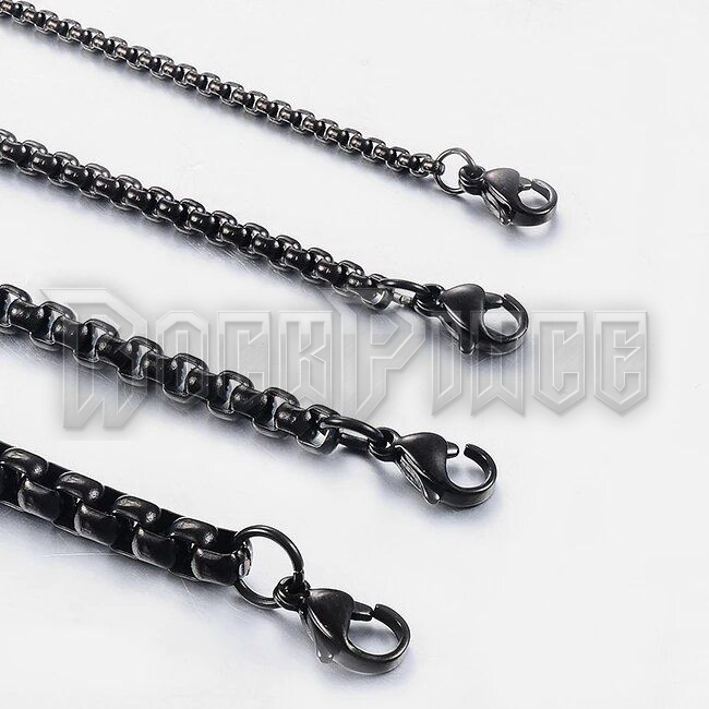 Round Chain Black - acél nyaklánc