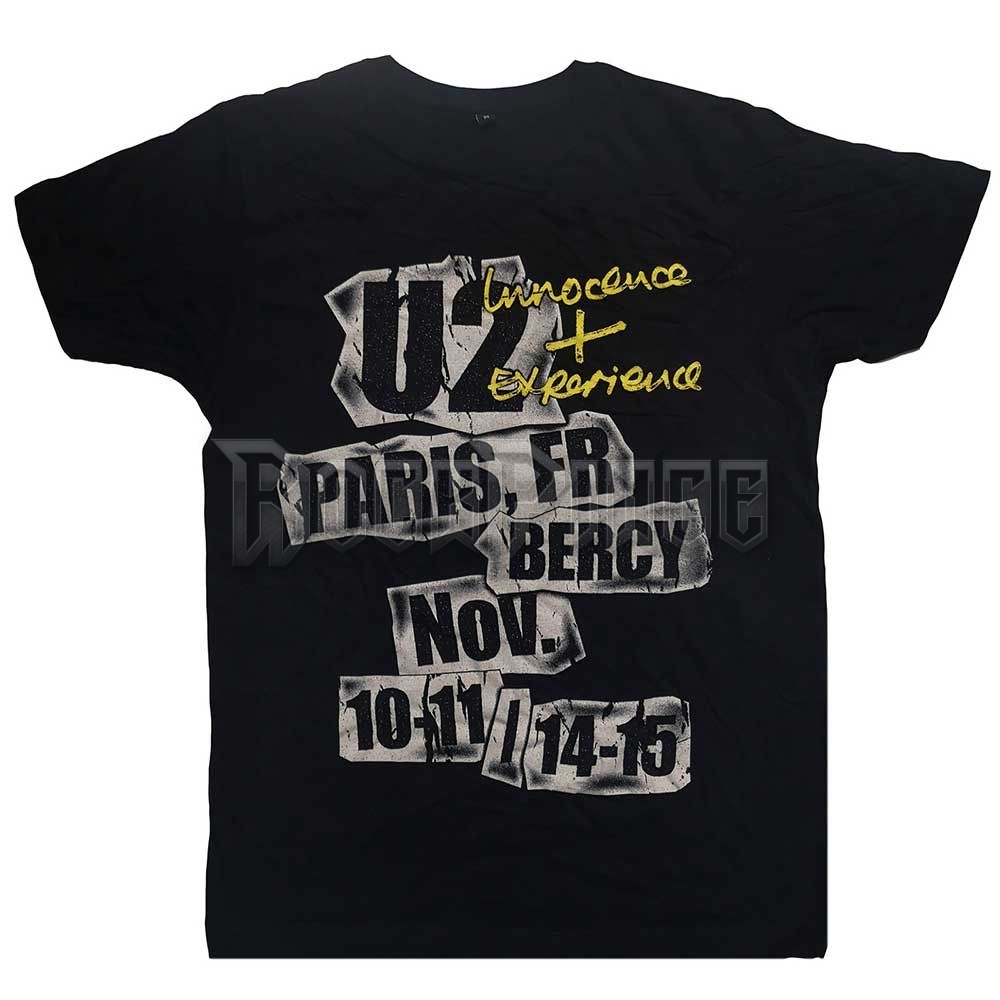 U2 - I+E PARIS EVENT 2015 - unisex póló - U2TOURTS08MB