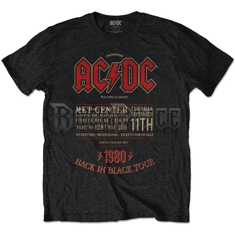 AC/DC - MINNESOTA '80 - unisex póló - ACDCTS90MB