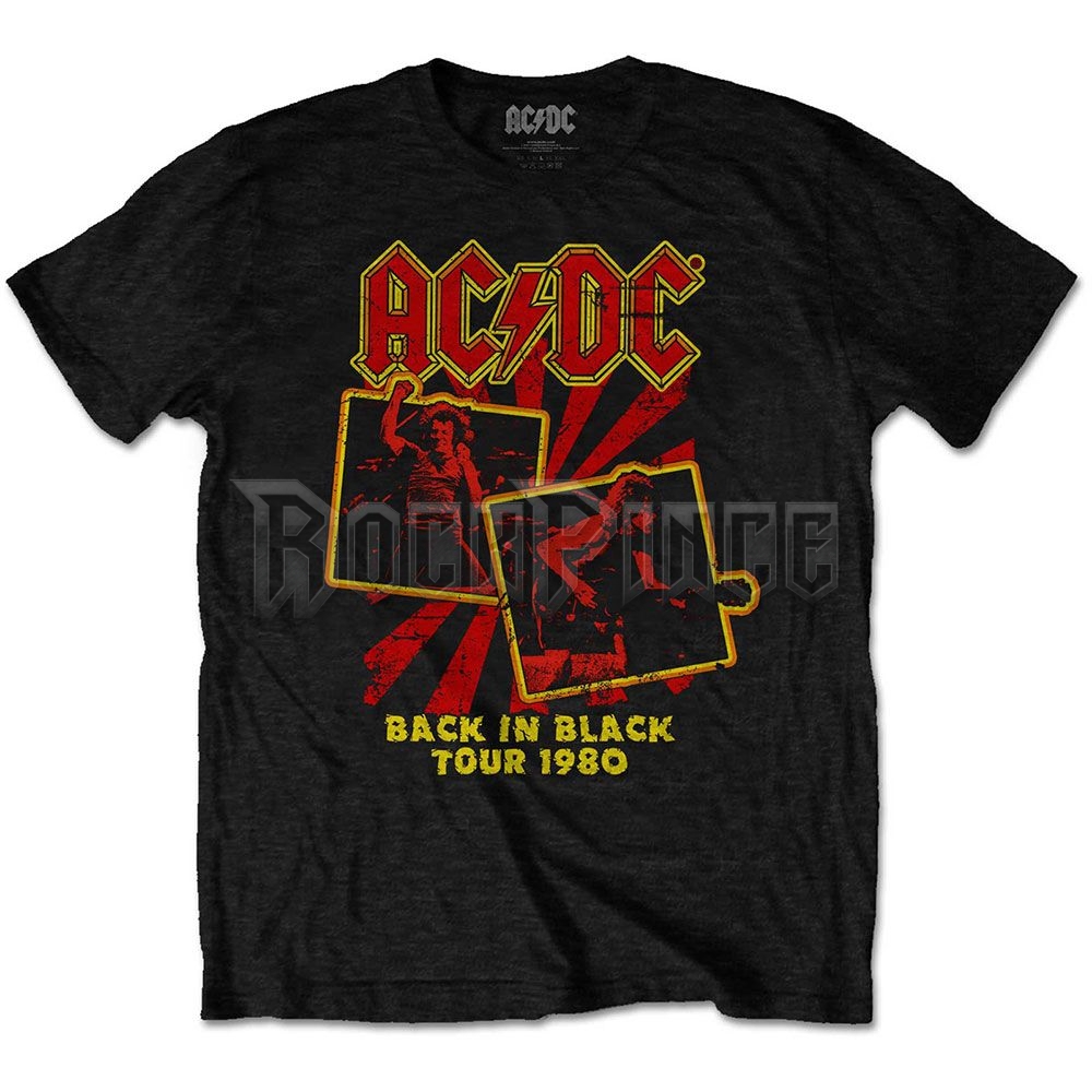 AC/DC - BACK IN BLACK TOUR 1980 - unisex póló - ACDCTS88MB