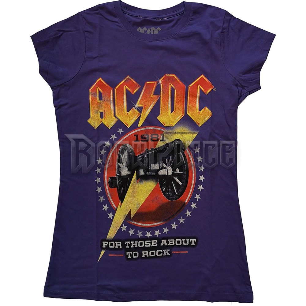 AC/DC - FOR THOSE ABOUT TO ROCK '81 - női póló - ACDCTS75LPU