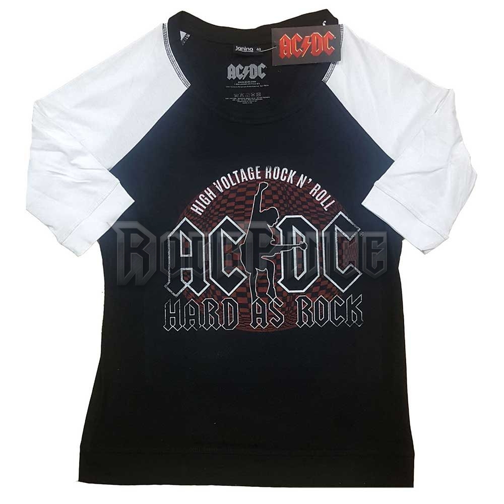 AC/DC - HARD AS ROCK - női raglán ujjú póló - ACDCRL66MBW