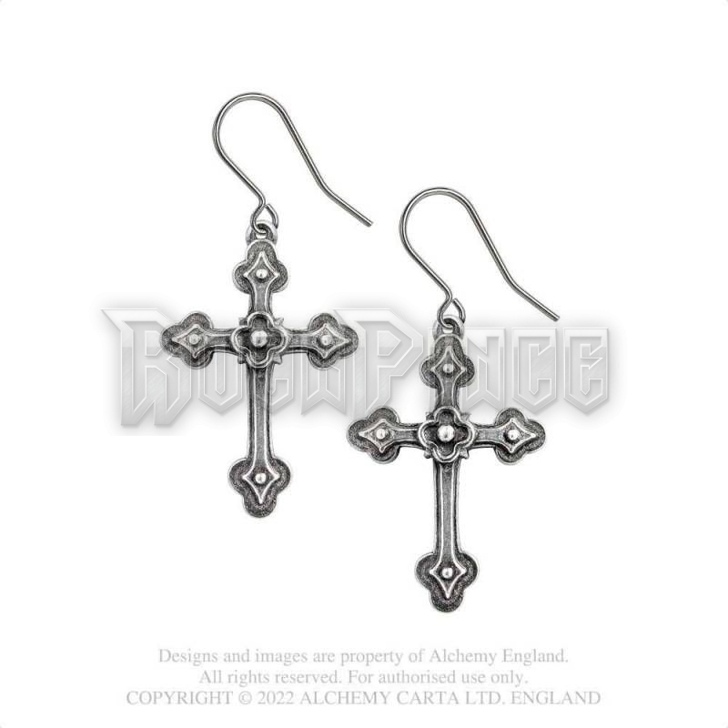 Alchemy - Gothic Devotion Crosses - fülbevaló E464