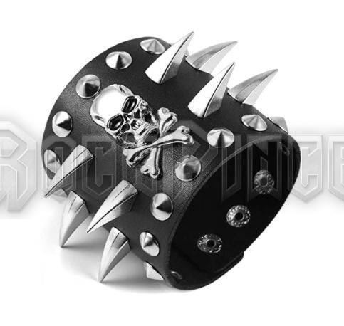 Skull with Conical & Claw Spikes - csuklószorító - 65#BR