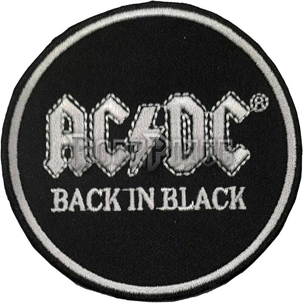AC/DC - Back In Black Circle - kisfelvarró - ACDCPAT11
