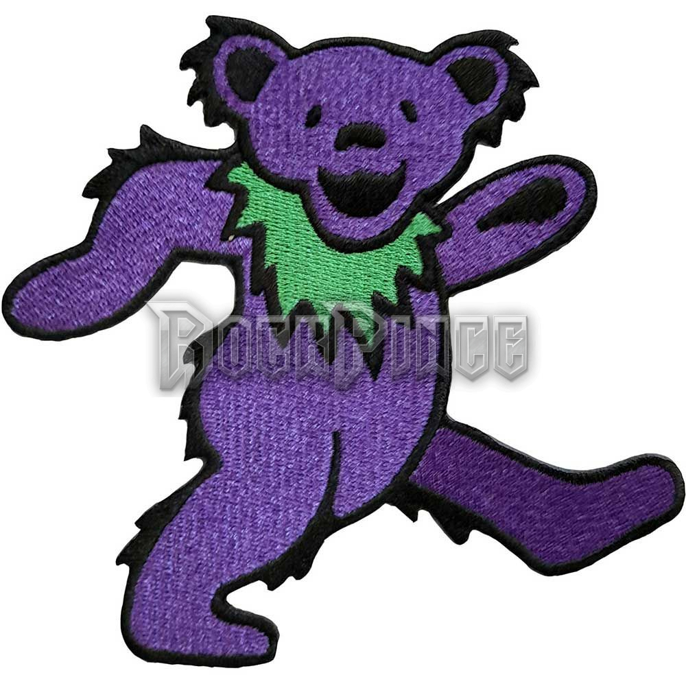 Grateful Dead - Purple Dancing Bear - kisfelvarró - GRATEPAT15