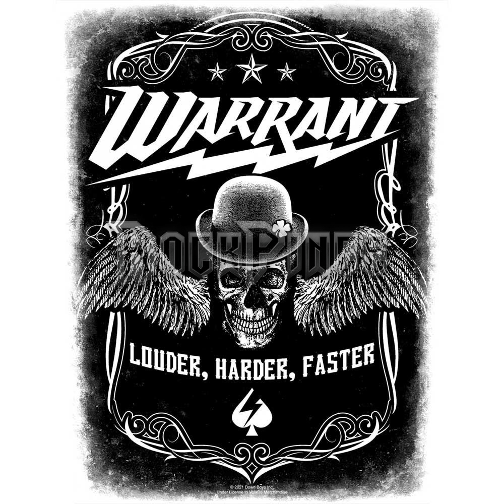 WARRANT - Louder Harder Faster - hátfelvarró - BP1194