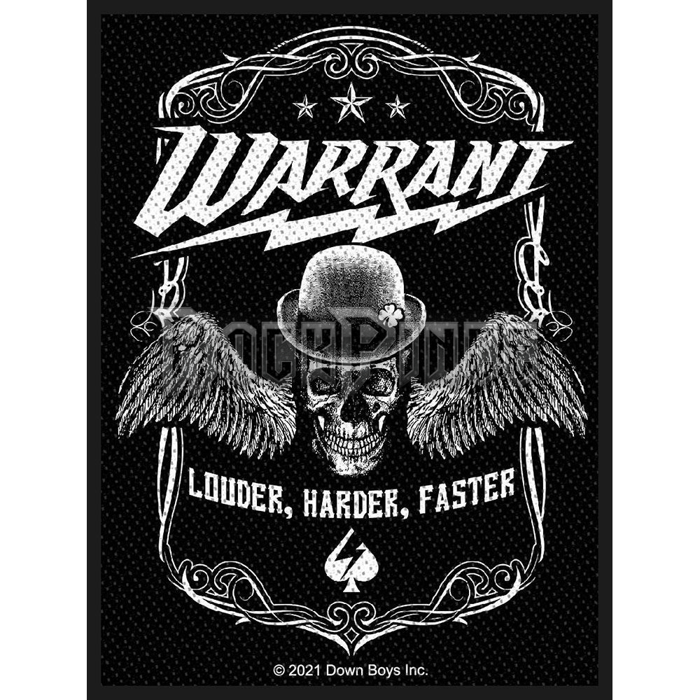 WARRANT - Louder Harder Faster - kisfelvarró - SP3166