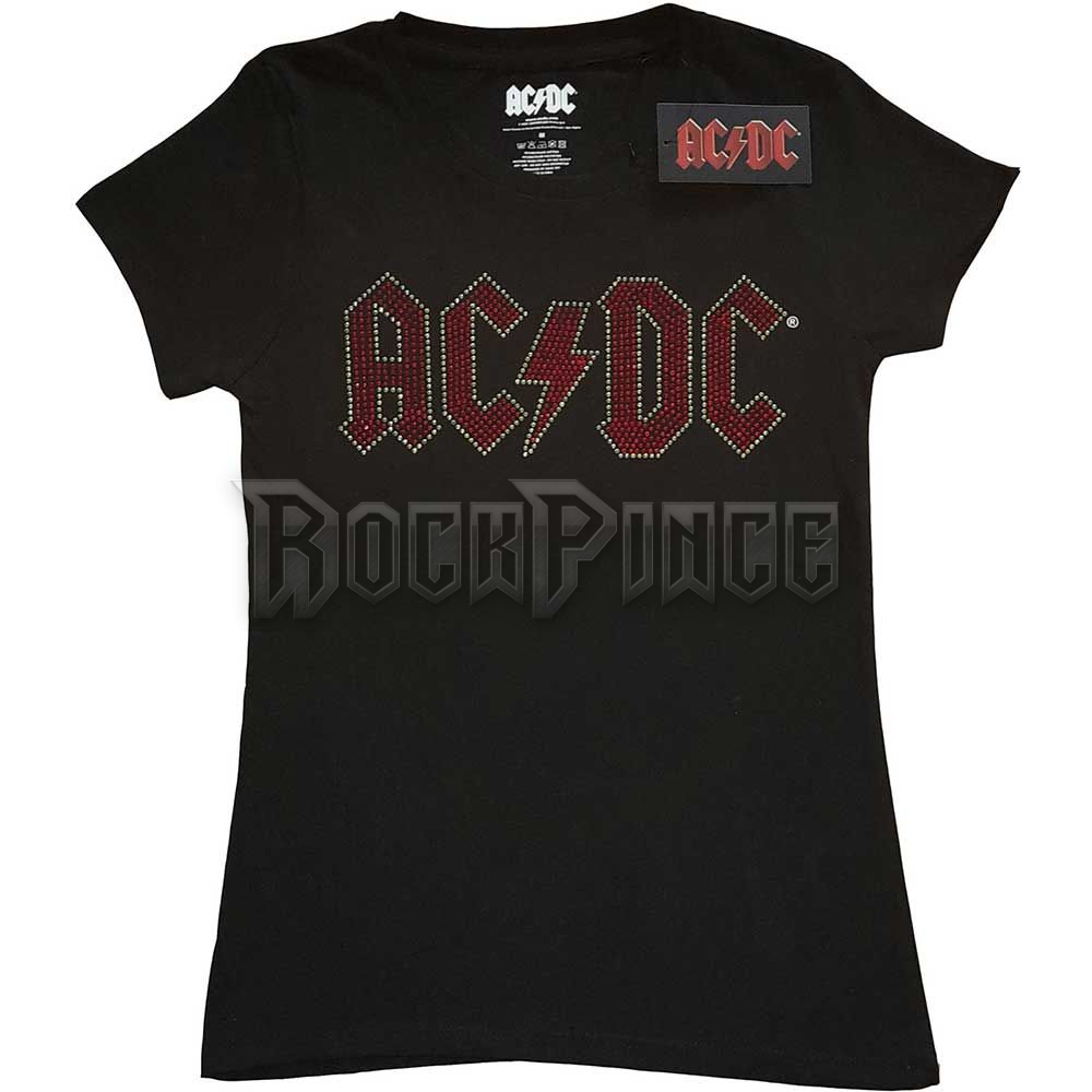 AC/DC - FULL COLOUR LOGO (DIAMANTE) - női póló - ACDCTS95LB